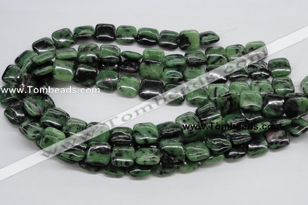 CEP15 15.5 inches 15*15mm square epidote gemstone beads wholesale