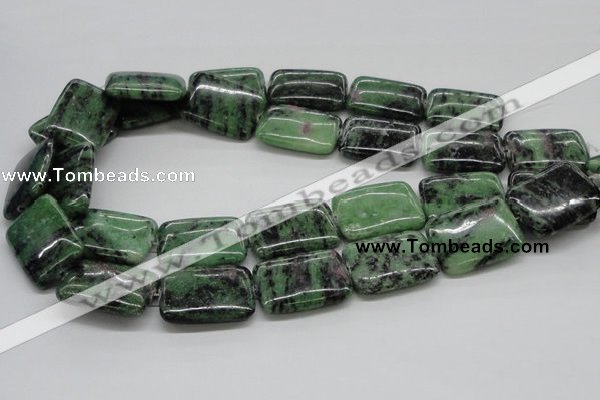 CEP19 15.5 inches 22*30mm rectangle epidote gemstone beads