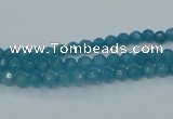 CEQ11 15.5 inches 4mm faceted round blue sponge quartz beads