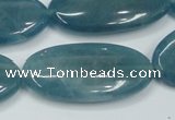 CEQ118 15.5 inches 20*40mm oval blue sponge quartz beads