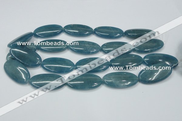 CEQ118 15.5 inches 20*40mm oval blue sponge quartz beads