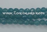 CEQ12 15.5 inches 6mm faceted round blue sponge quartz beads