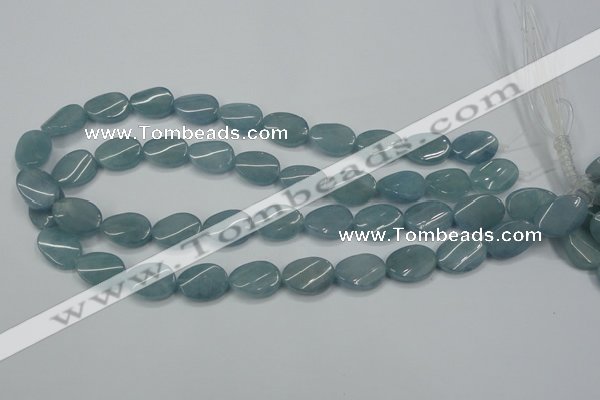 CEQ124 15.5 inches 13*18mm twisted oval blue sponge quartz beads