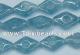 CEQ142 15.5 inches 10*14mm diamond blue sponge quartz beads