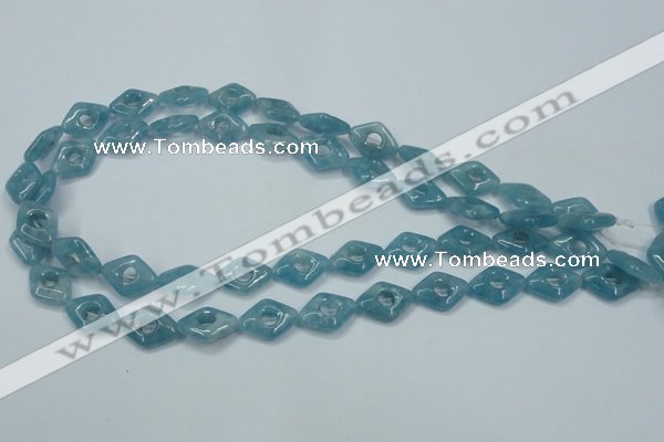 CEQ143 15.5 inches 12*16mm diamond blue sponge quartz beads