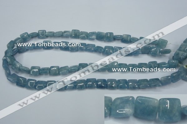 CEQ161 15.5 inches 10*10mm square blue sponge quartz beads