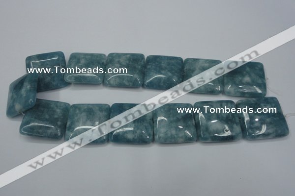 CEQ168 15.5 inches 30*30mm square blue sponge quartz beads