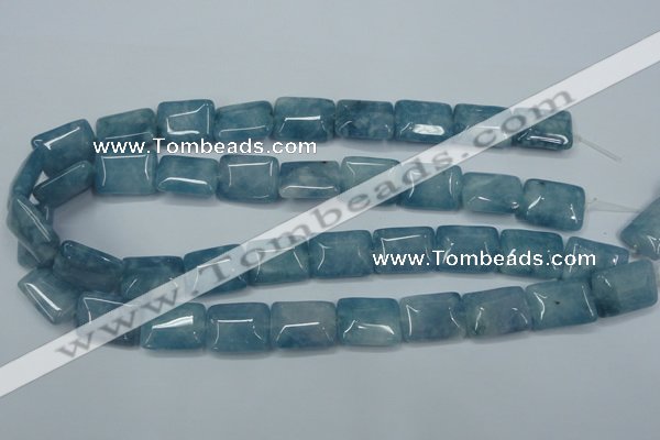 CEQ174 15.5 inches 15*20mm rectangle blue sponge quartz beads