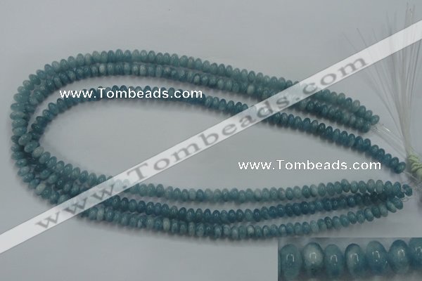 CEQ22 15.5 inches 4*6mm rondelle blue sponge quartz beads