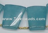 CEQ260 Top drilled 22*28mm trapezoid blue sponge quartz beads