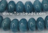 CEQ28 15.5 inches 10*16mm rondelle blue sponge quartz beads