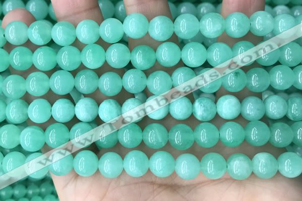 CEQ302 15.5 inches 8mm round green sponge quartz beads