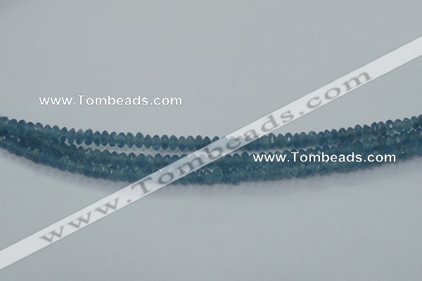 CEQ31 15.5 inches 2*4mm faceted rondelle blue sponge quartz beads