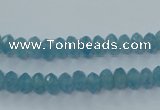 CEQ32 15.5 inches 4*6mm faceted rondelle blue sponge quartz beads