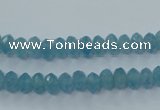 CEQ32 15.5 inches 4*6mm faceted rondelle blue sponge quartz beads