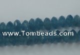 CEQ33 15.5 inches 5*8mm faceted rondelle blue sponge quartz beads