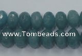 CEQ35 15.5 inches 8*12mm faceted rondelle blue sponge quartz beads