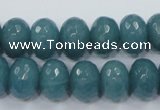 CEQ36 15.5 inches 10*14mm faceted rondelle blue sponge quartz beads