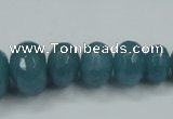 CEQ40 6*10mm - 15*20mm faceted rondelle blue sponge quartz beads