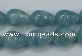 CEQ46 15.5 inches 12*16mm teardrop blue sponge quartz beads