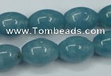 CEQ64 15.5 inches 13*18mm rice blue sponge quartz beads