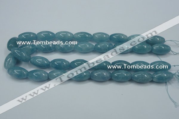 CEQ66 15.5 inches 13*23mm rice blue sponge quartz beads