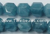 CEQ88 15.5 inches 16*17mm faceted nuggets blue sponge quartz beads