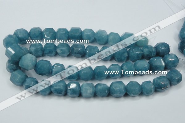 CEQ88 15.5 inches 16*17mm faceted nuggets blue sponge quartz beads