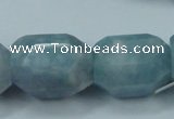 CEQ90 15.5 inches 18*25mm faceted nuggets blue sponge quartz beads