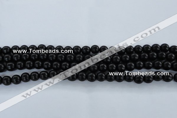 CEY02 15.5 inches 6mm round black ebony wood beads wholesale