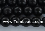 CEY04 15.5 inches 10mm round black ebony wood beads wholesale