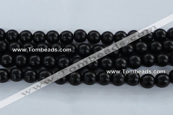 CEY08 15.5 inches 18mm round black ebony wood beads wholesale