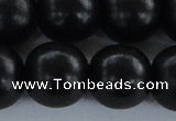 CEY09 15.5 inches 20mm round black ebony wood beads wholesale