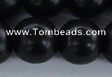 CEY10 15.5 inches 25mm round black ebony wood beads wholesale