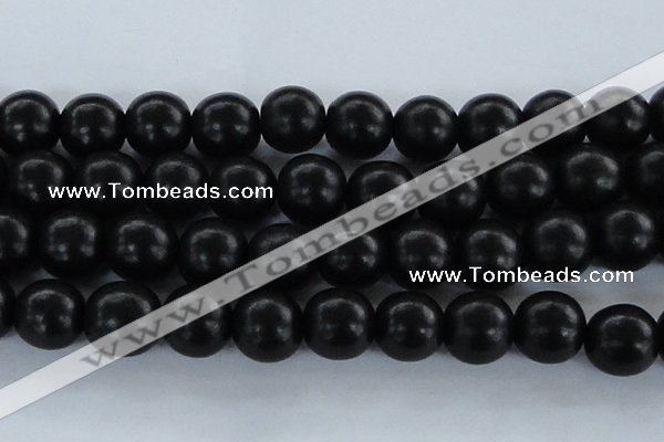 CEY10 15.5 inches 25mm round black ebony wood beads wholesale