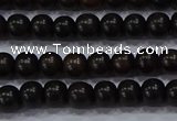 CEY51 15.5 inches 6mm round ebony wood beads wholesale