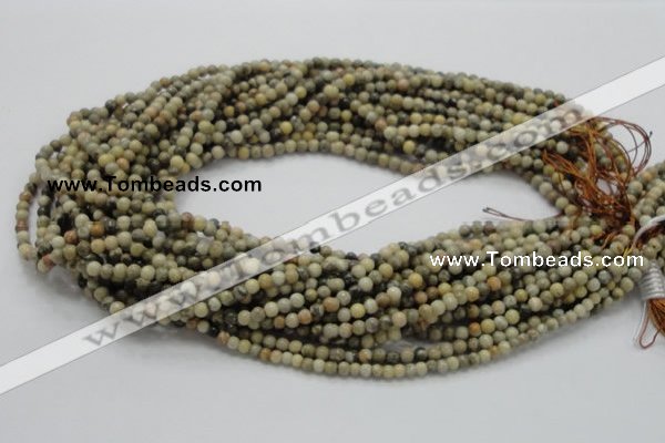 CFA01 15.5 inches 4mm round chrysanthemum agate gemstone beads