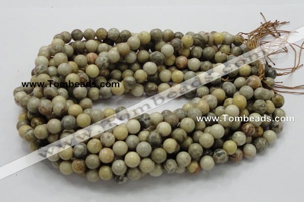 CFA03 15.5 inches 10mm round chrysanthemum agate gemstone beads