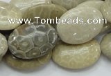 CFA11 15.5 inches 18*25mm oval chrysanthemum agate gemstone beads