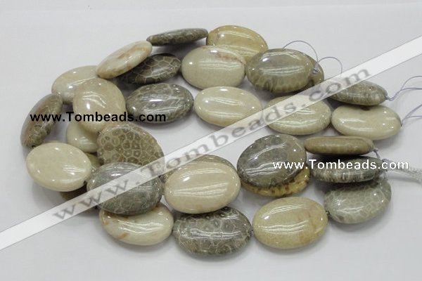 CFA14 15.5 inches 30*40mm oval chrysanthemum agate gemstone beads