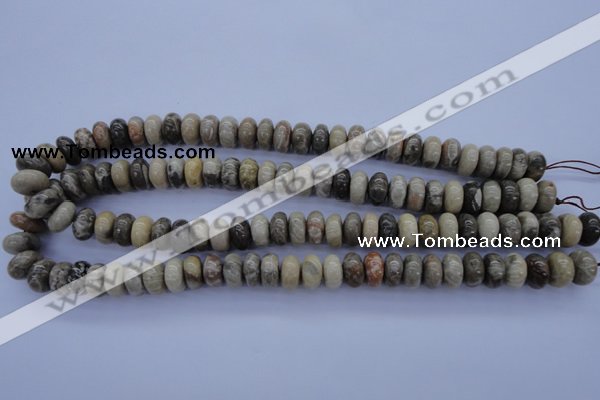 CFA204 15.5 inches 6*14mm rondelle chrysanthemum agate beads