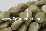 CFA22 15.5 inches 10*14mm twisted teardrop chrysanthemum agate beads