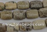 CFA220 15.5 inches 10*14mm rectangle chrysanthemum agate beads