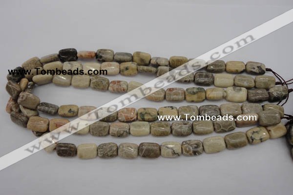 CFA220 15.5 inches 10*14mm rectangle chrysanthemum agate beads