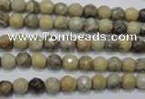 CFA28 15.5 inches 6mm faceted round chrysanthemum agate gemstone beads