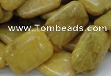 CFA54 15.5 inches 18*24mm rectangle yellow chrysanthemum agate beads