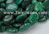 CFA70 15.5 inches 10*14mm oval green chrysanthemum agate beads