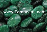 CFA71 15.5 inches 12*18mm oval green chrysanthemum agate beads