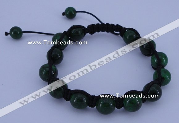 CFB502 10mm round candy jade beads adjustable bracelet wholesale