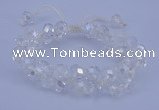 CFB580 8*10mm faceted rondelle crystal beads adjustable bracelet